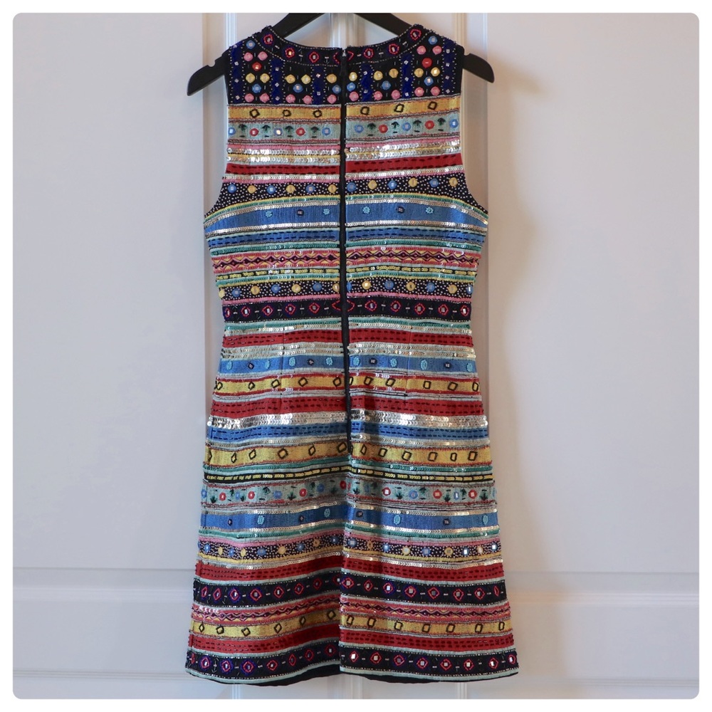 ALICE + OLIVIA Embroidered Embellished Dress - Picture 9 of 10